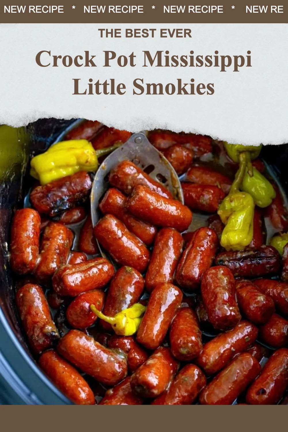 Plate of Crock Pot Mississippi Little Smokies garnished with herbs.