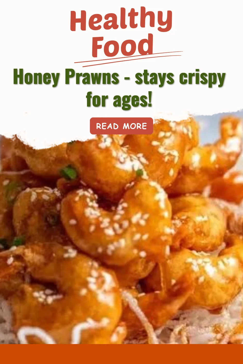 Crispy honey prawns served on a plate, showcasing their golden-brown texture.