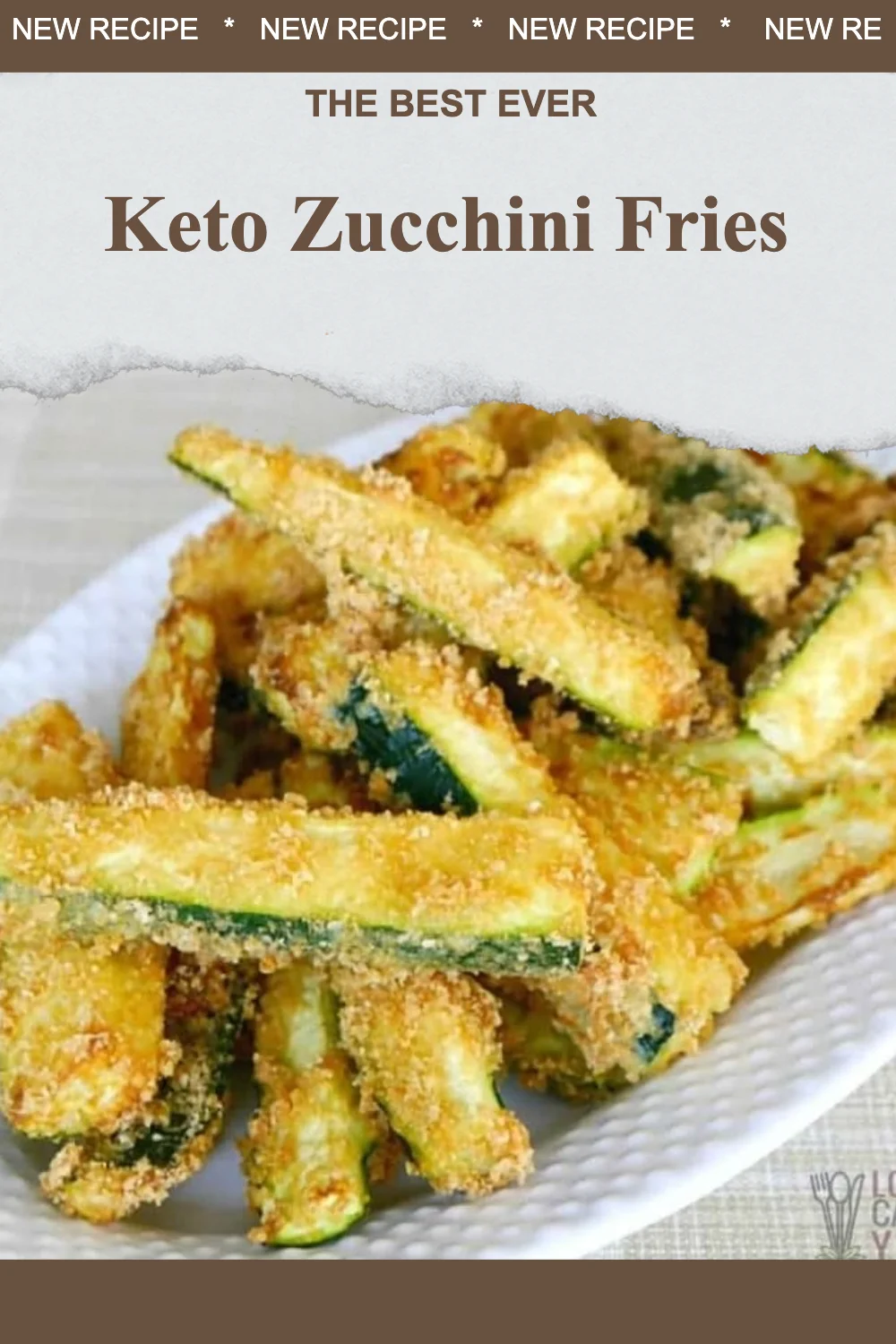 Crispy Keto Zucchini Fries served with dipping sauce