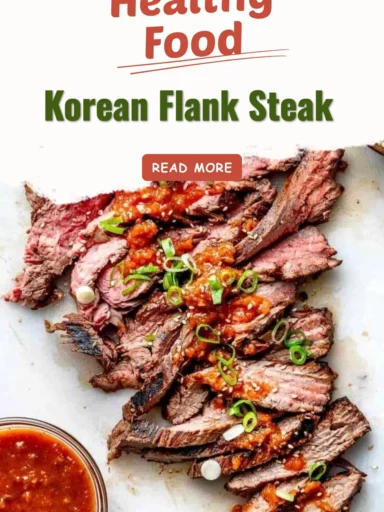 Korean flank steak marinated and grilled to perfection, garnished with sesame seeds.