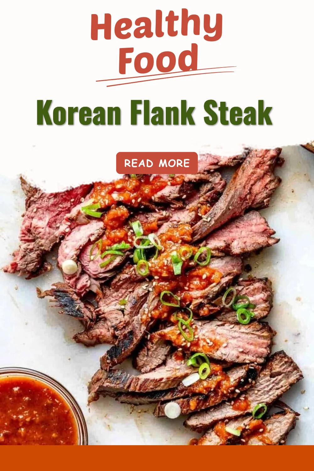 Korean flank steak marinated and grilled to perfection, garnished with sesame seeds.