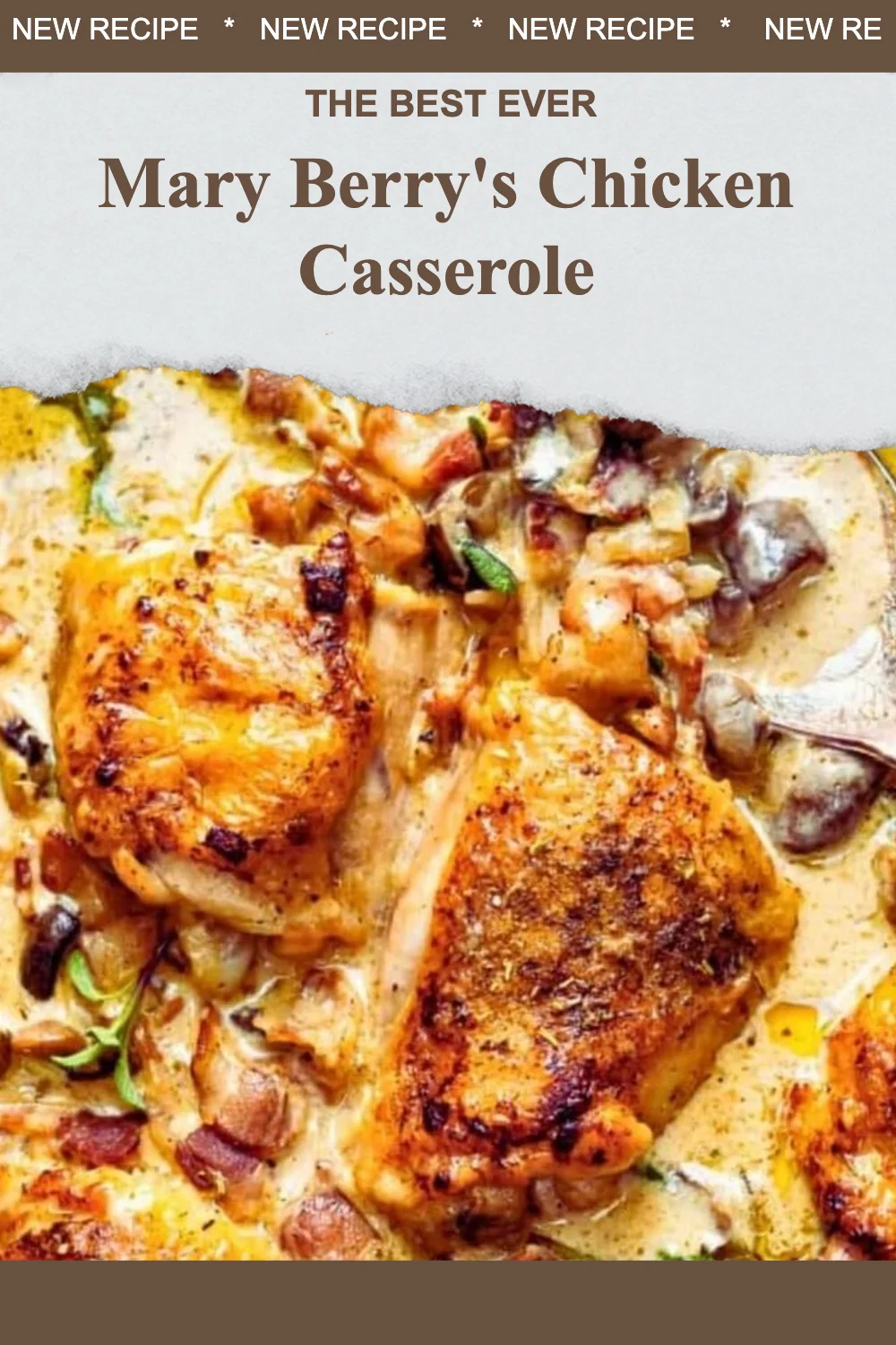 Delicious Mary Berry chicken casserole with vegetables and herbs.