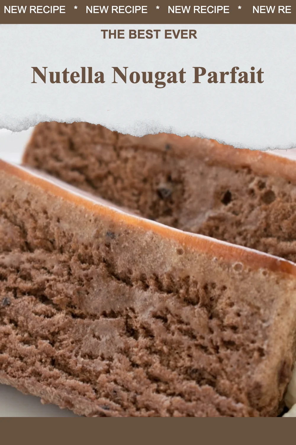 Nutella nougat parfait dessert in a glass with layers of chocolate and cream