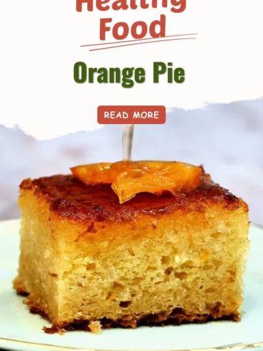 Delicious homemade Orange Pie topped with fresh orange slices