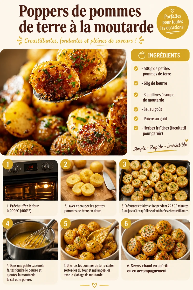 Poppers de pommes de terre à la moutarde croustillants et savoureux