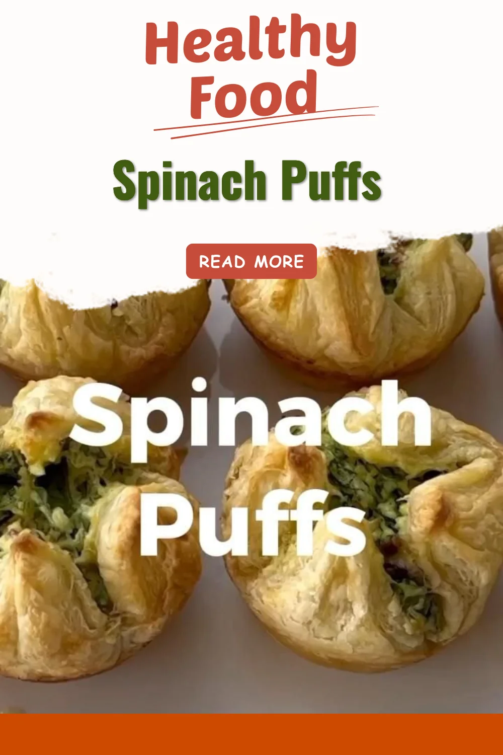Delicious homemade Spinach Puffs fresh out of the oven.