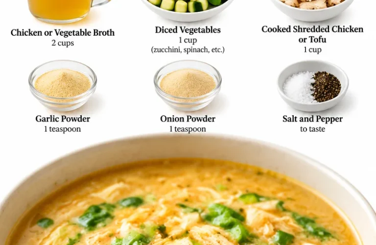 A selection of low carb soups for weight loss and easy meal prep.