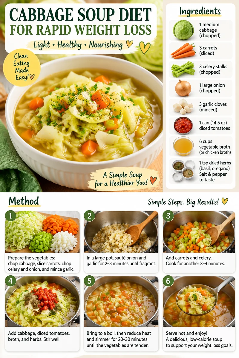 Healthy Cabbage Soup Diet for Rapid Weight Loss