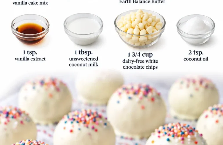 Gluten-free no-bake cake batter truffles on a decorative plate