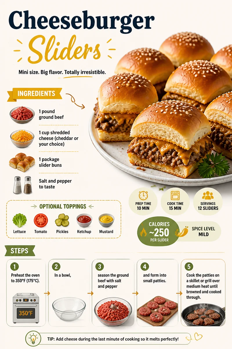 Plate of delicious cheeseburger sliders served with toppings