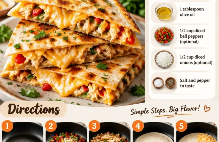 Delicious chicken quesadillas with cheese and spices on a plate