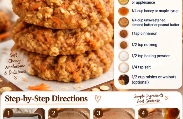 Delicious carrot cake oatmeal cookies on a plate