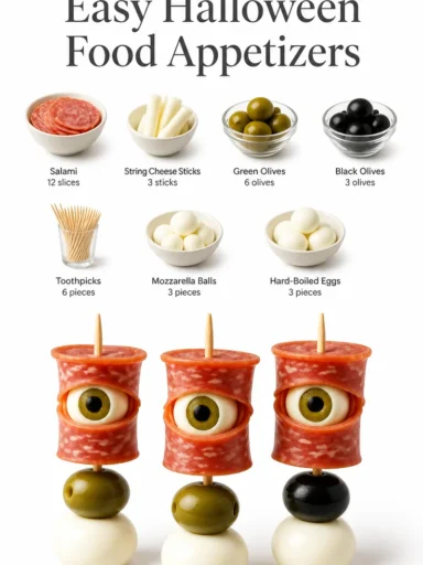A platter of creative Halloween appetizers ideal for festive gatherings.