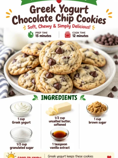 Greek yogurt chocolate chip cookies on a cooling rack