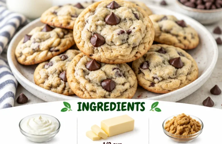 Greek yogurt chocolate chip cookies on a cooling rack