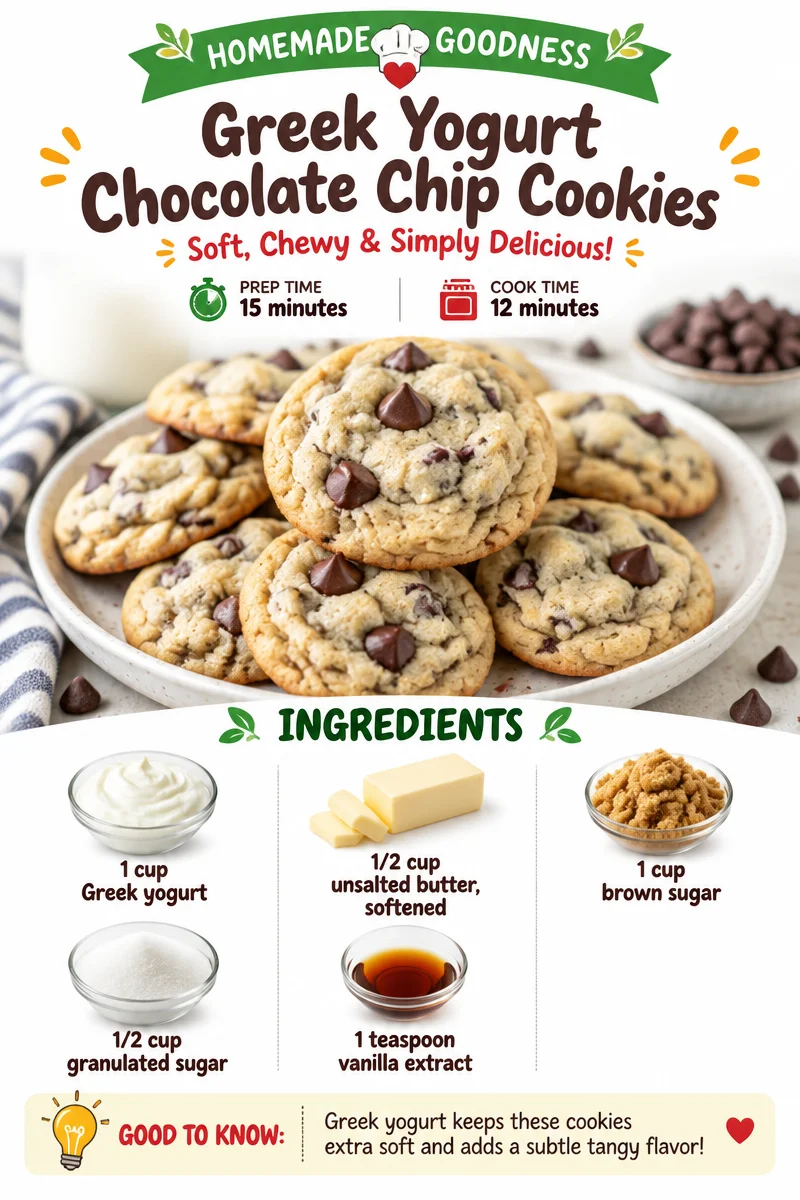 Greek yogurt chocolate chip cookies on a cooling rack