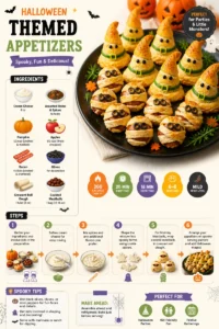 Spooky Halloween themed appetizers for a festive party