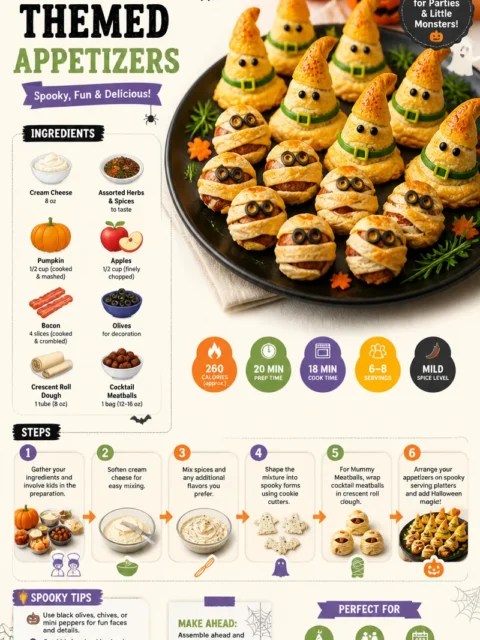 Spooky Halloween themed appetizers for a festive party