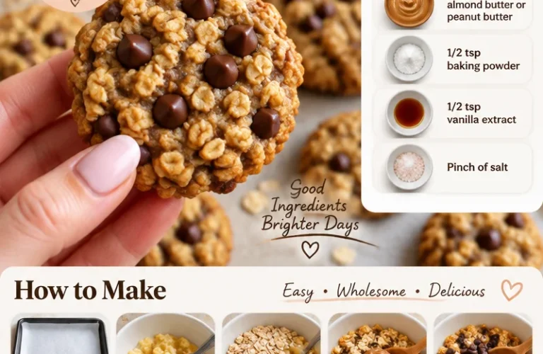 Healthy banana oatmeal cookies on a plate