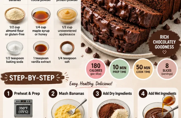 High protein chocolate banana bread loaf with chocolate chips