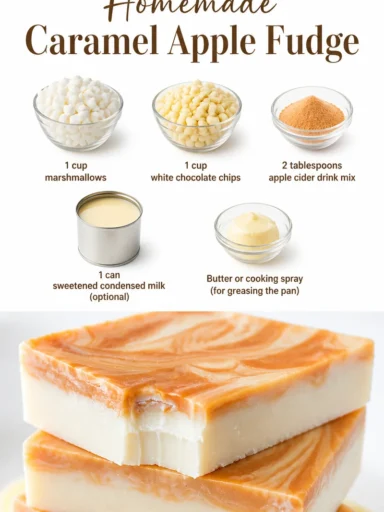 Delicious homemade caramel apple fudge dessert on a plate