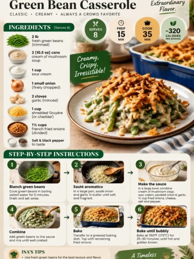 Ina Garten's green bean casserole with cream of mushroom soup