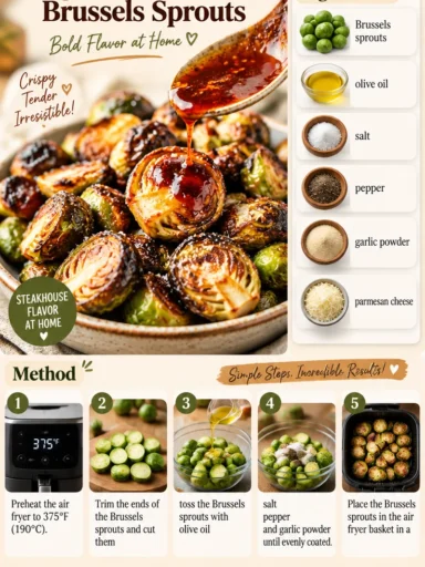 Delicious Brussels sprouts from Longhorn Steakhouse served on a plate.