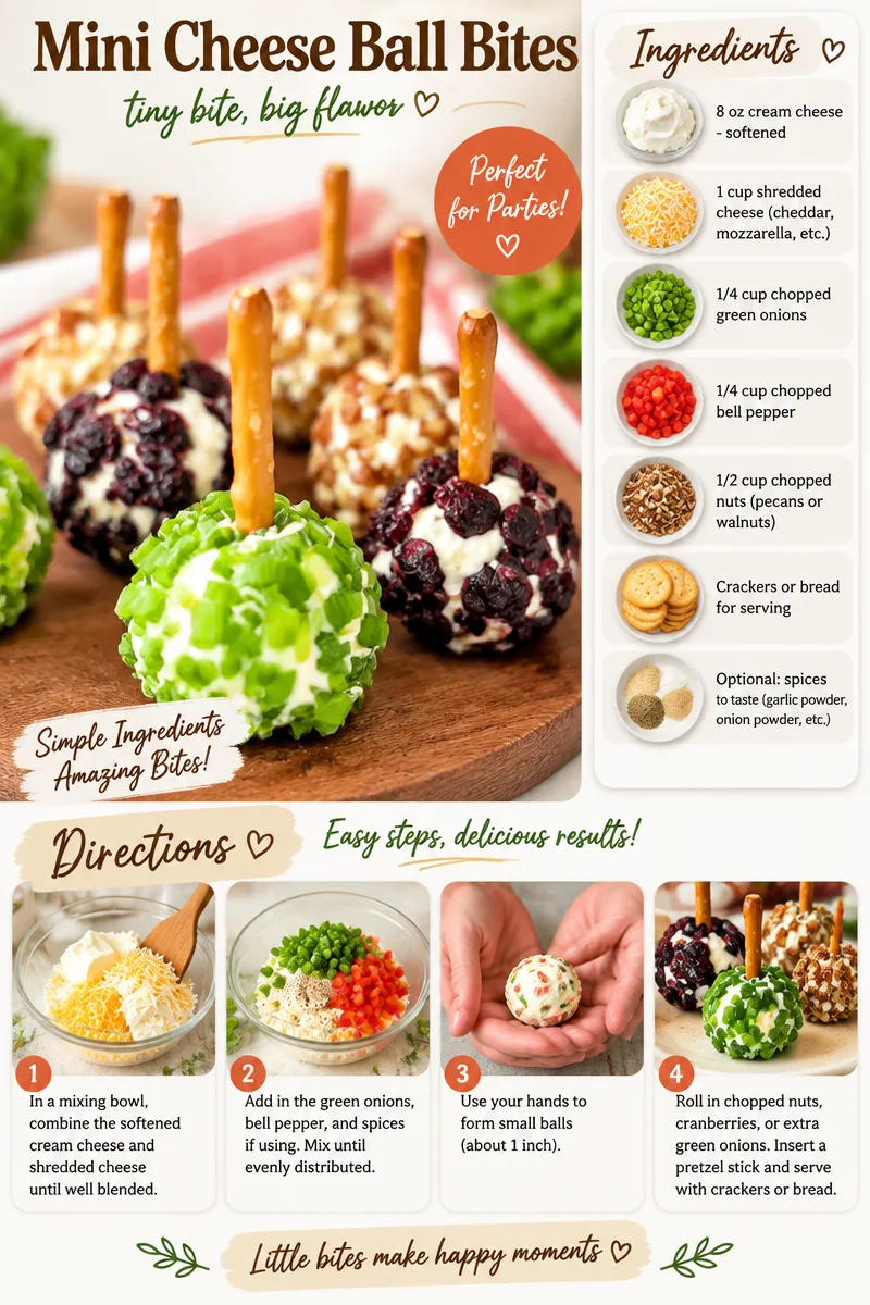 Mini Cheese Ball Bites served as appetizers with fresh herbs