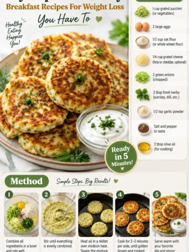 Healthy breakfast recipes for weight loss showcased in a colorful presentation
