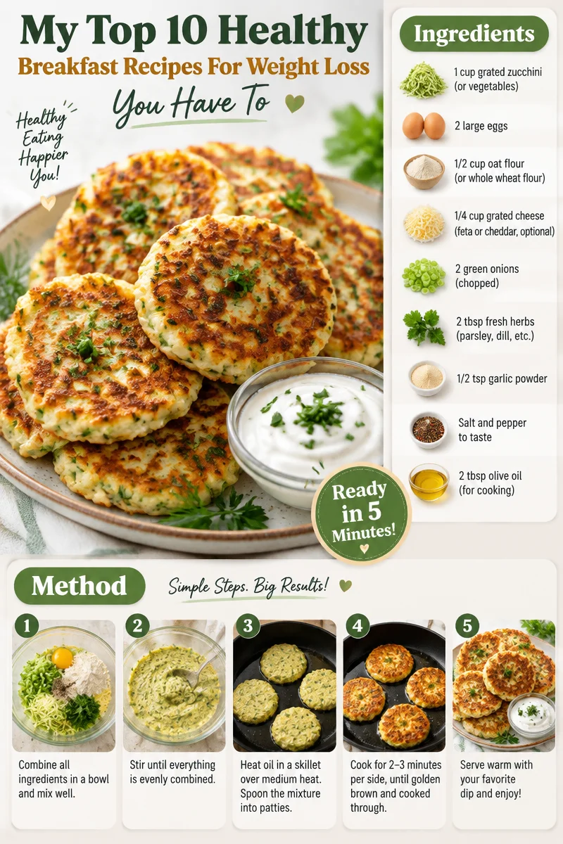 Healthy breakfast recipes for weight loss showcased in a colorful presentation