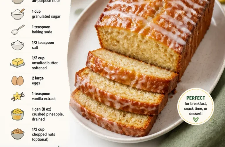 Freshly baked pineapple bread with slices showing a moist and fluffy texture.