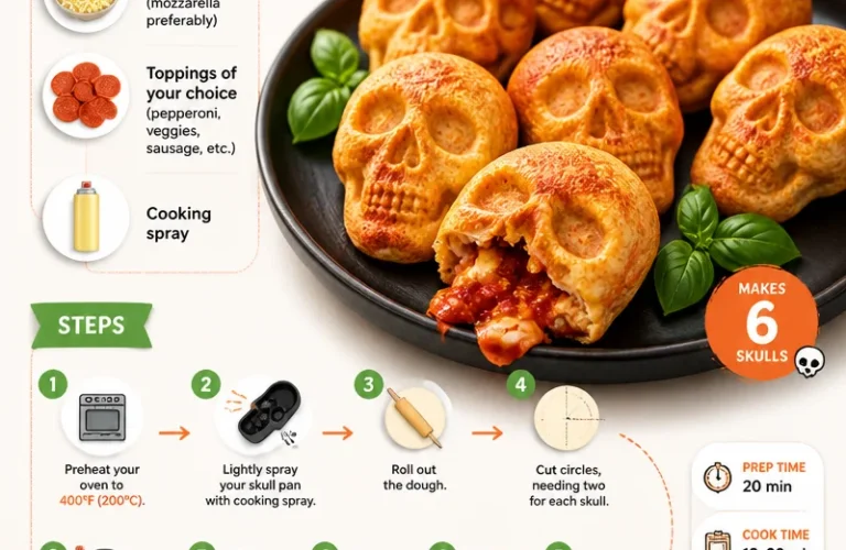 Delicious Pizza Skulls shaped like skulls for a fun twist on classic pizza