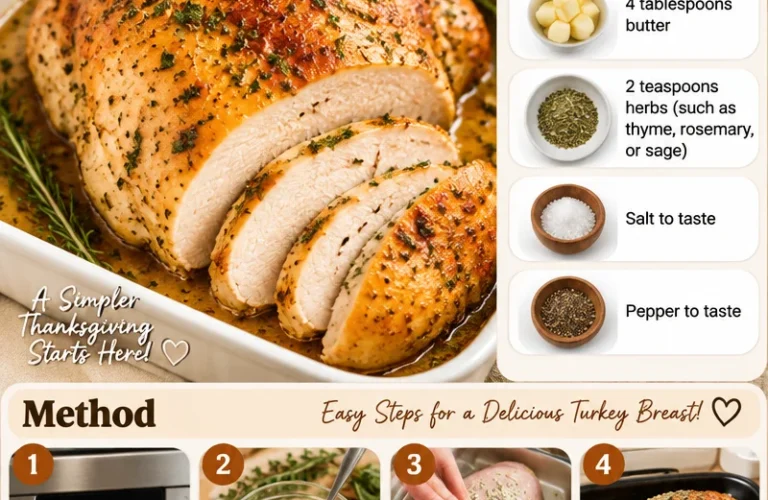 Juicy roasted turkey breast ready for Thanksgiving dinner, cooked in an electric roaster.