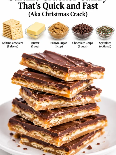 Delicious homemade Saltine Cracker Candy also known as Christmas Crack