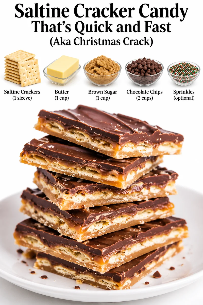 Delicious homemade Saltine Cracker Candy also known as Christmas Crack
