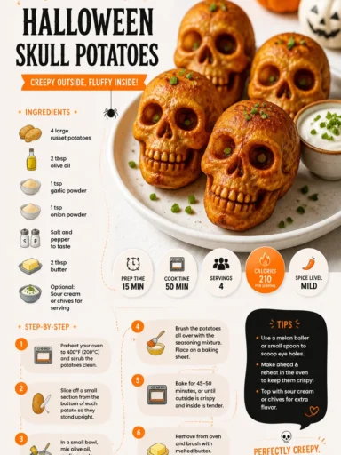 Spooktacular Halloween Skull Potatoes for a festive celebration
