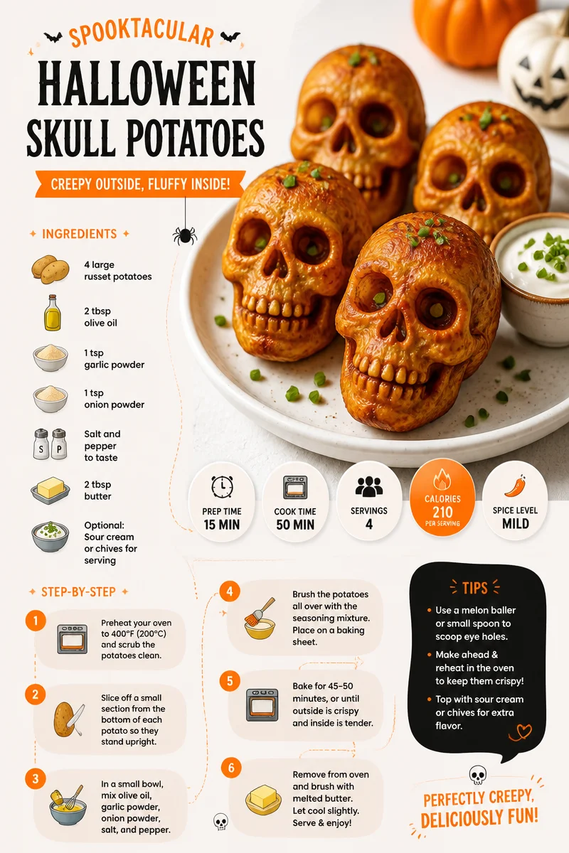 Spooktacular Halloween Skull Potatoes for a festive celebration