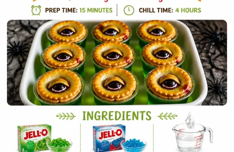Spooktacular slime jello cups for Halloween parties