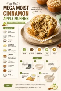 Delicious cinnamon apple muffins fresh from the oven