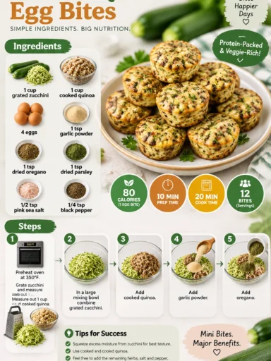 Delicious zucchini quinoa egg bites on a plate, perfect for a nutritious meal.