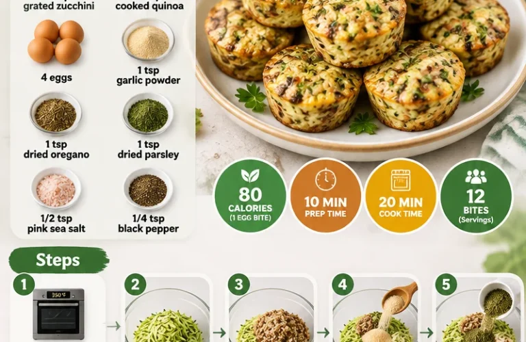 Delicious zucchini quinoa egg bites on a plate, perfect for a nutritious meal.