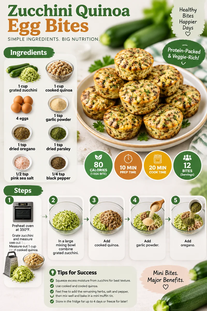 Delicious zucchini quinoa egg bites on a plate, perfect for a nutritious meal.