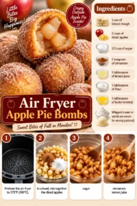 Delicious air fryer apple pie bombs ready to be enjoyed.