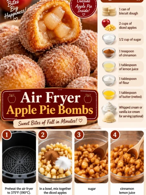 Delicious air fryer apple pie bombs ready to be enjoyed.