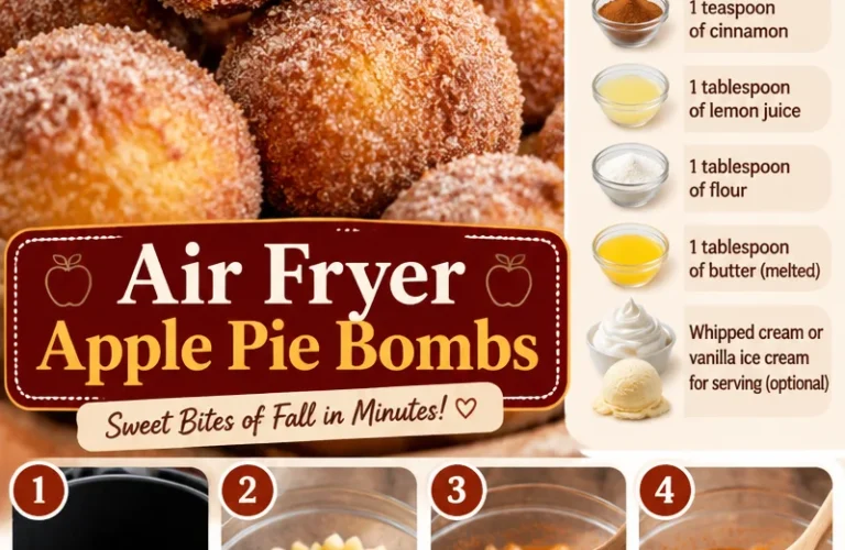 Delicious air fryer apple pie bombs ready to be enjoyed.