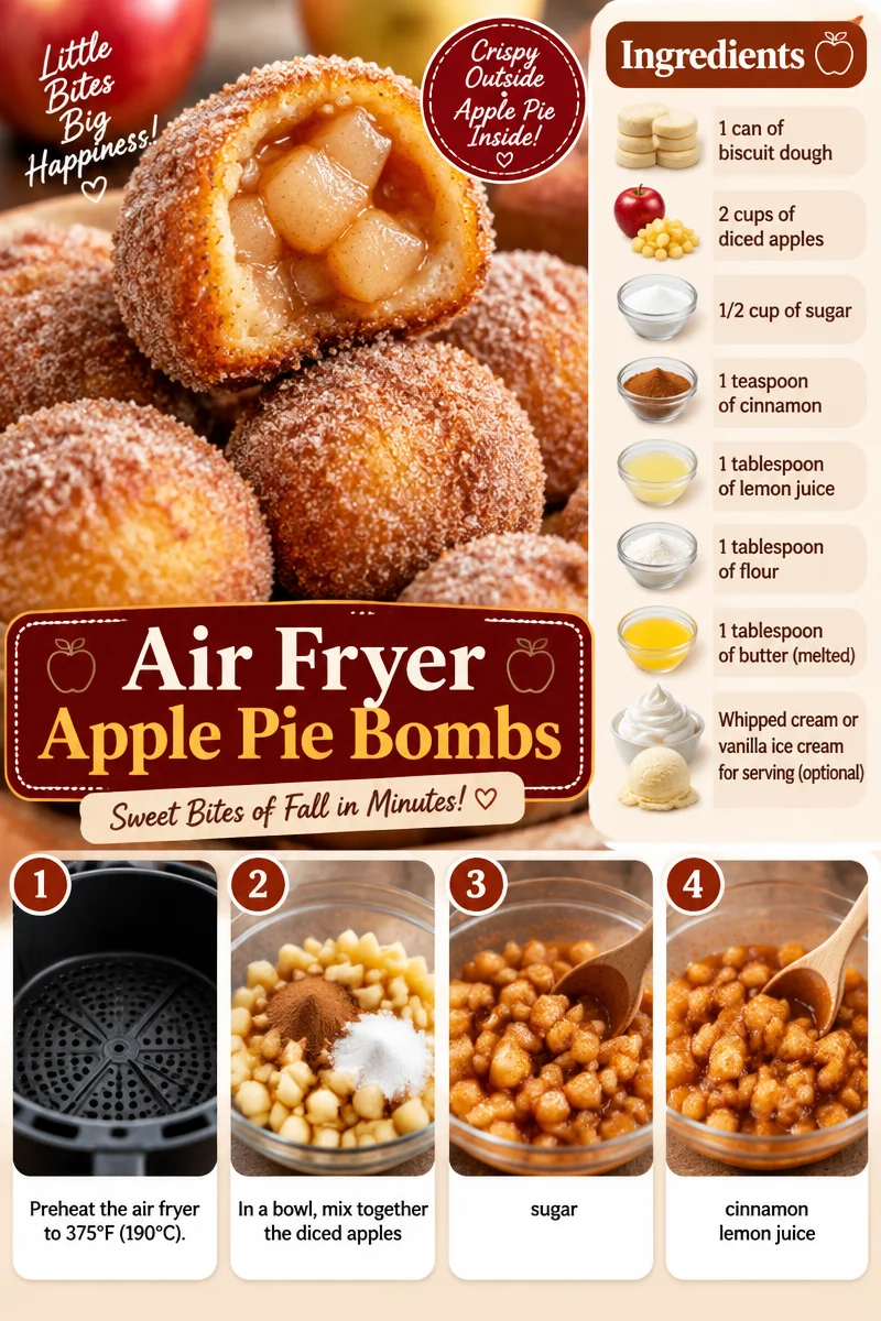 Delicious air fryer apple pie bombs ready to be enjoyed.
