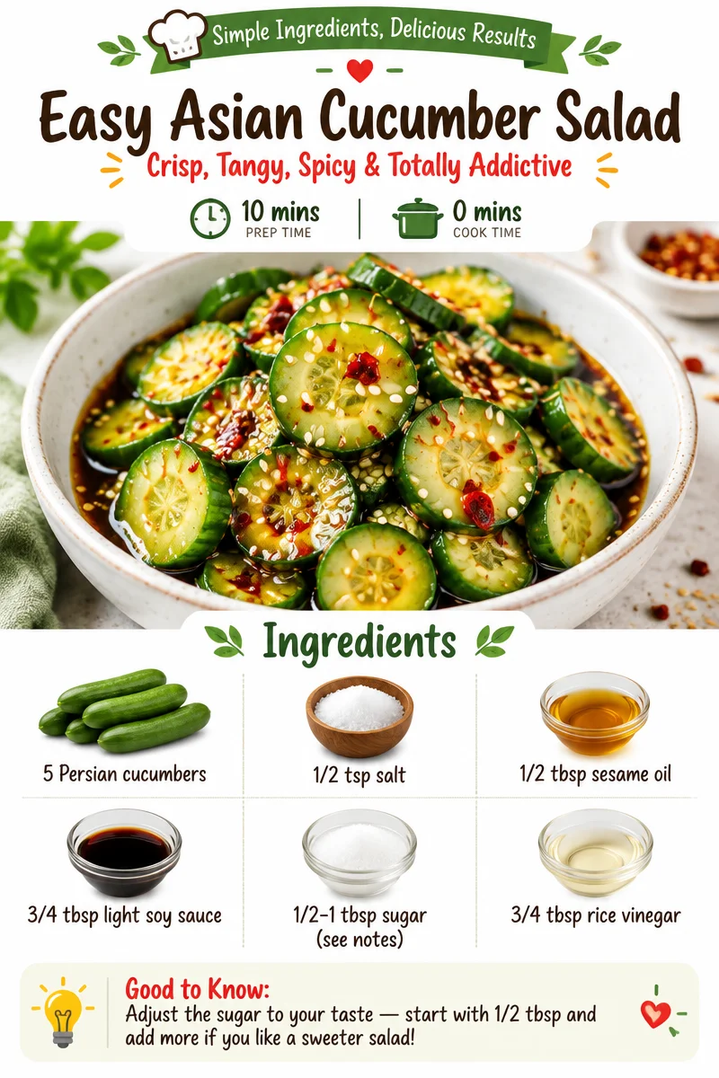 Easy Asian Cucumber Salad
