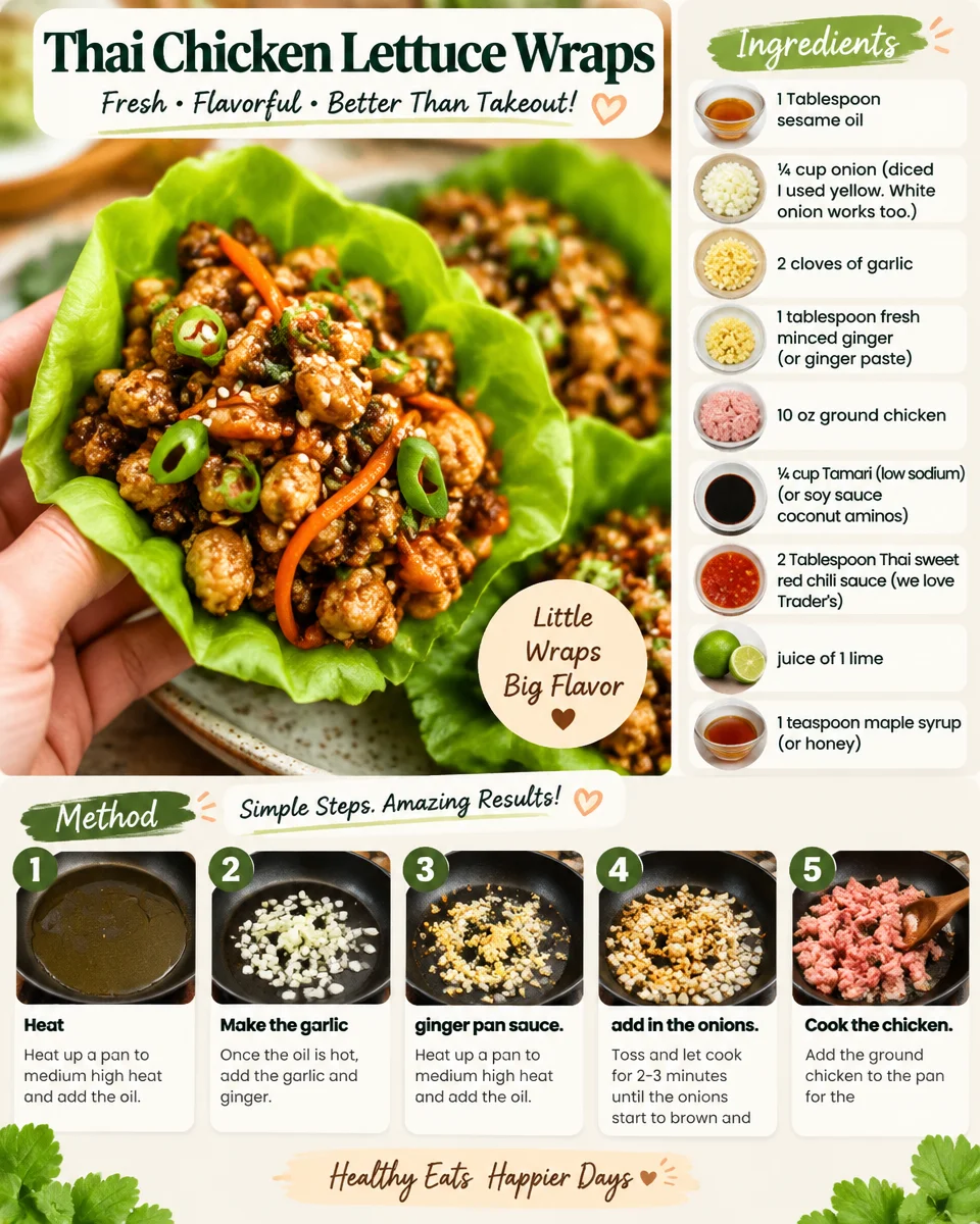 Thai Chicken Lettuce Wraps